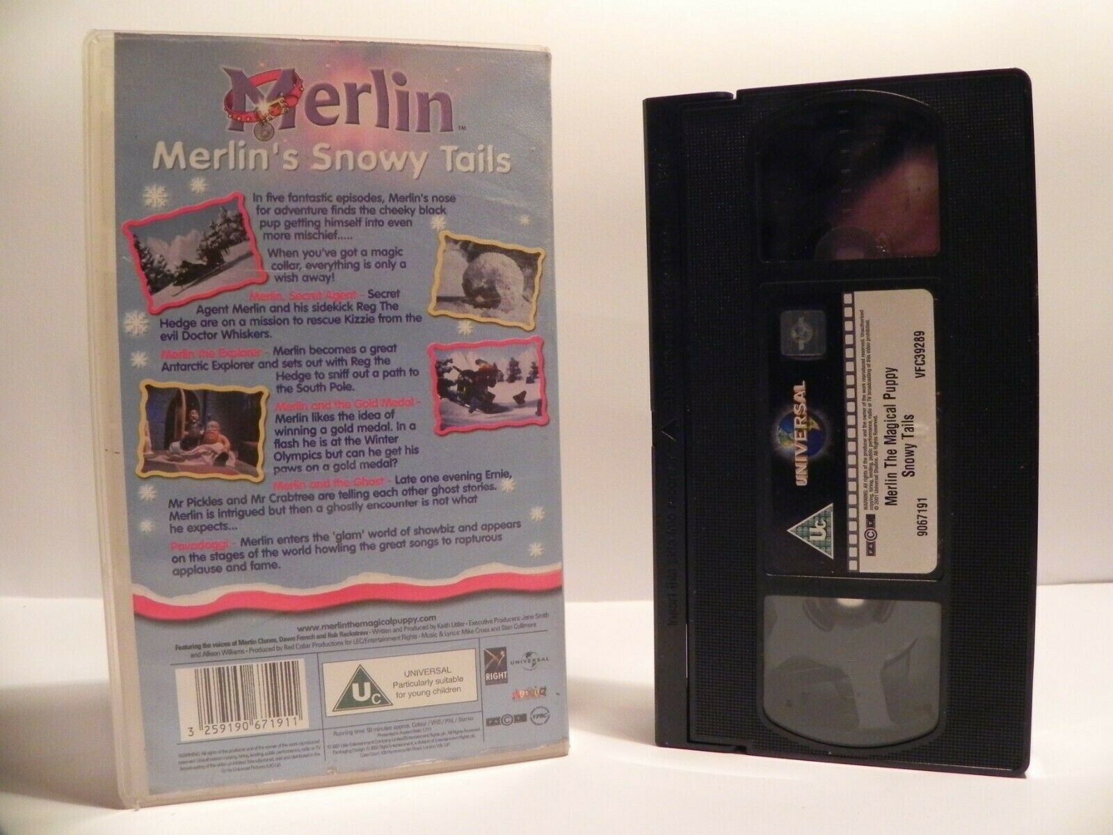 Merlin: Merlin's Snowy Tails - Fantastic Episodes - Fun Adventures - Pal VHS-