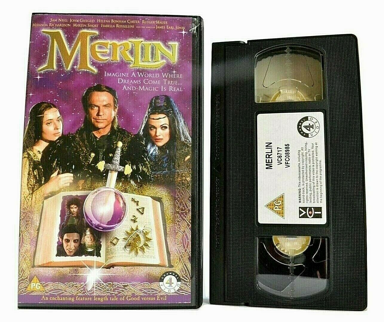 Merlin: NBC Miniseries - King Arthur Legend - Sam Neill / Rutger Hauer - Pal VHS-