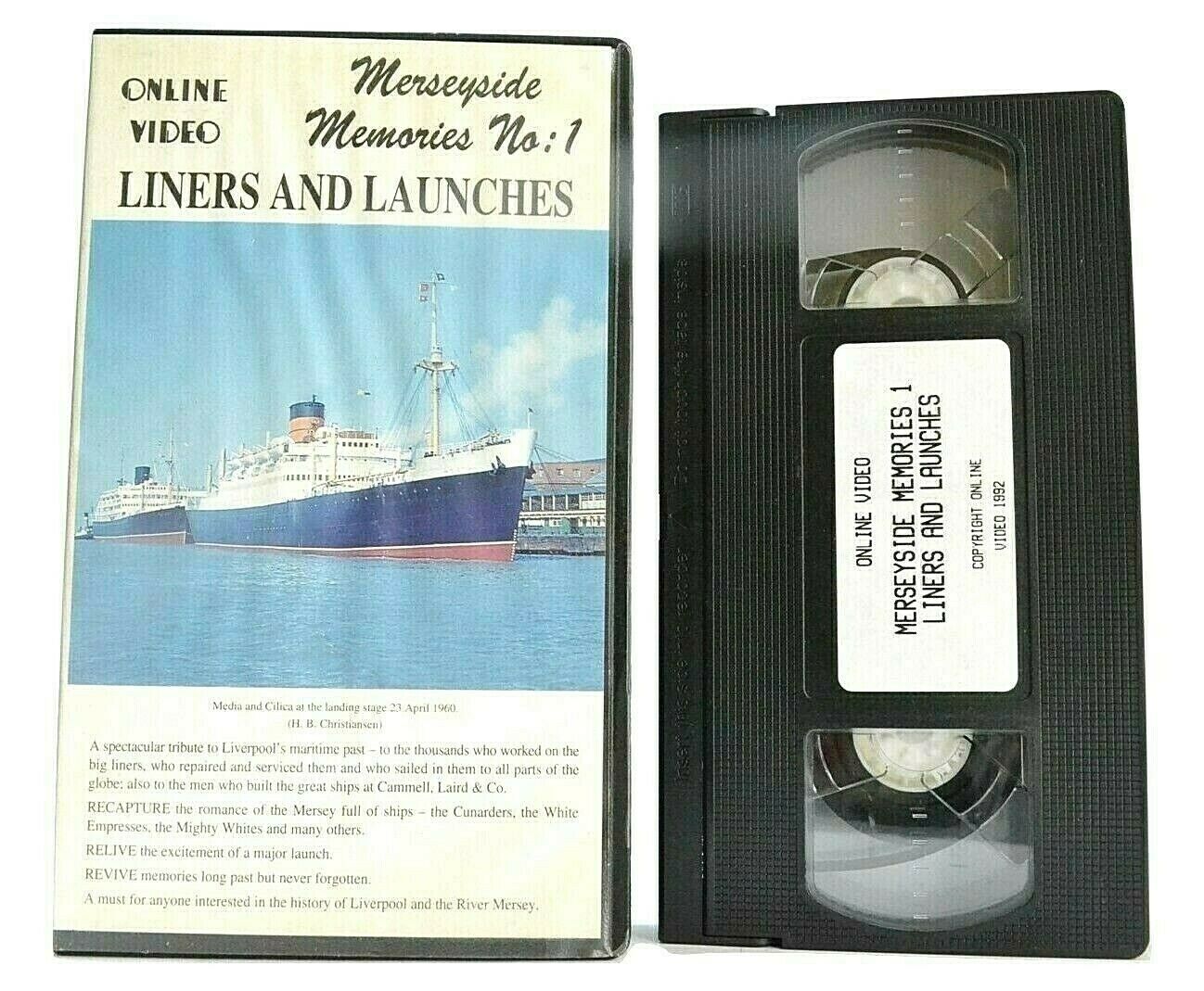 Merseyside Memories 1: Liners And Launches - Martin Jenkins - Documentary - VHS-