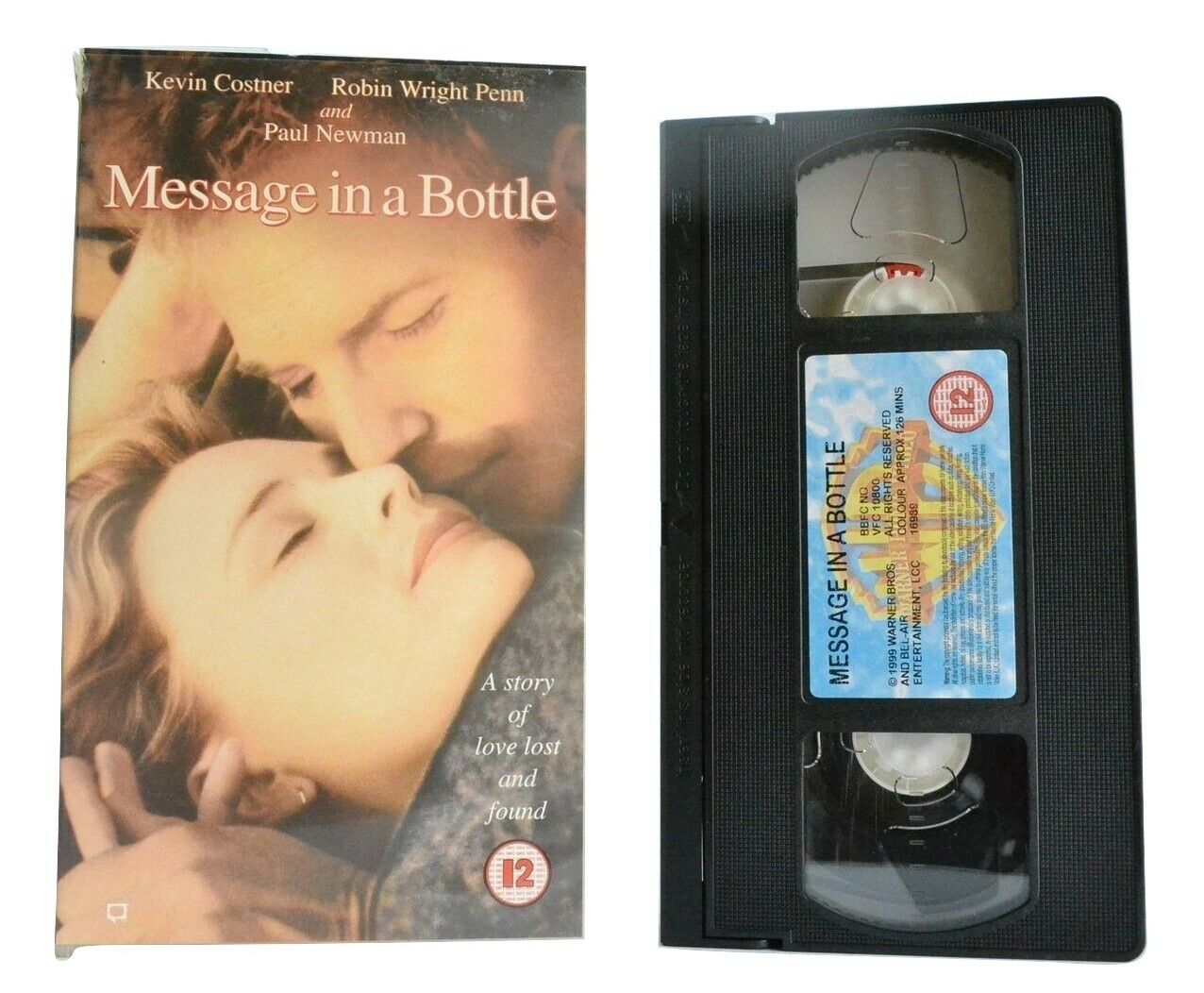 Message In A Bottle: Romantic Love Story - Kevin Costner/Robin Wright Penn - VHS-