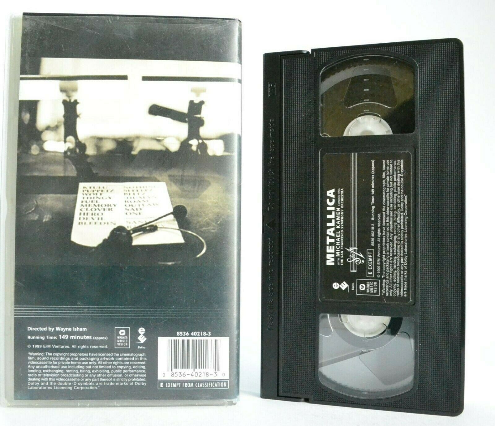 Metallica: S&M - Symphony Orchestra - Michael Kamen - 21 Songs - Music - Pal VHS-