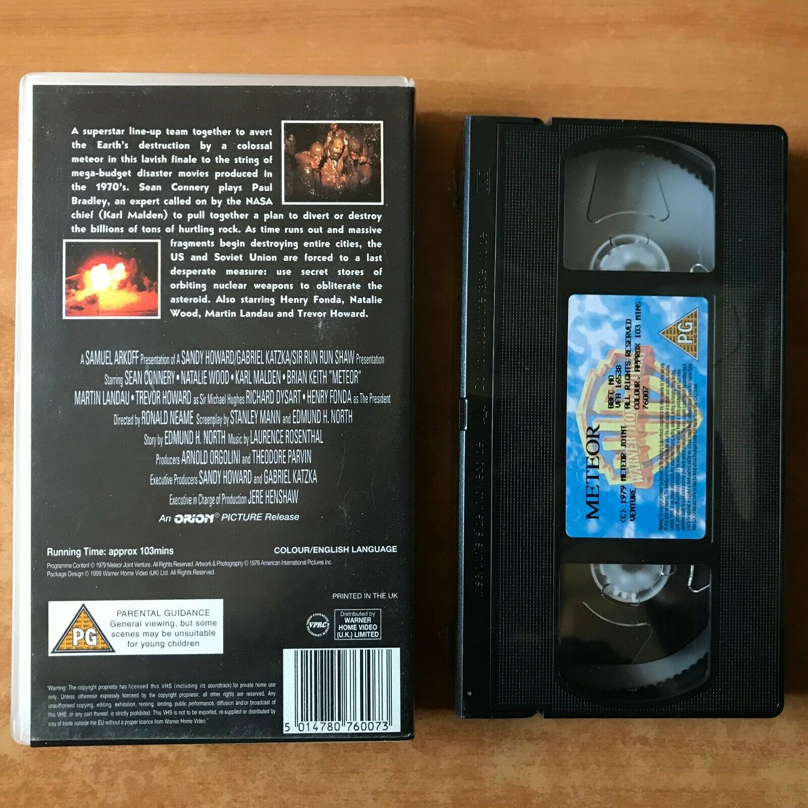 Meteor (1979): Disaster Drama - Sci-Fi - Sean Connery / Natalie Wood - Pal VHS-