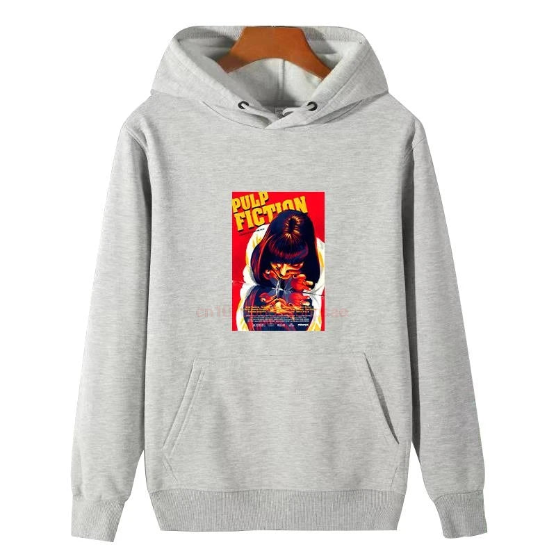 Mia Wallace Hoodie – Pulp Fiction Graphic Essentials Hoodie for Hoodie Love Winter Fleece Warmth-grey-XXXL-