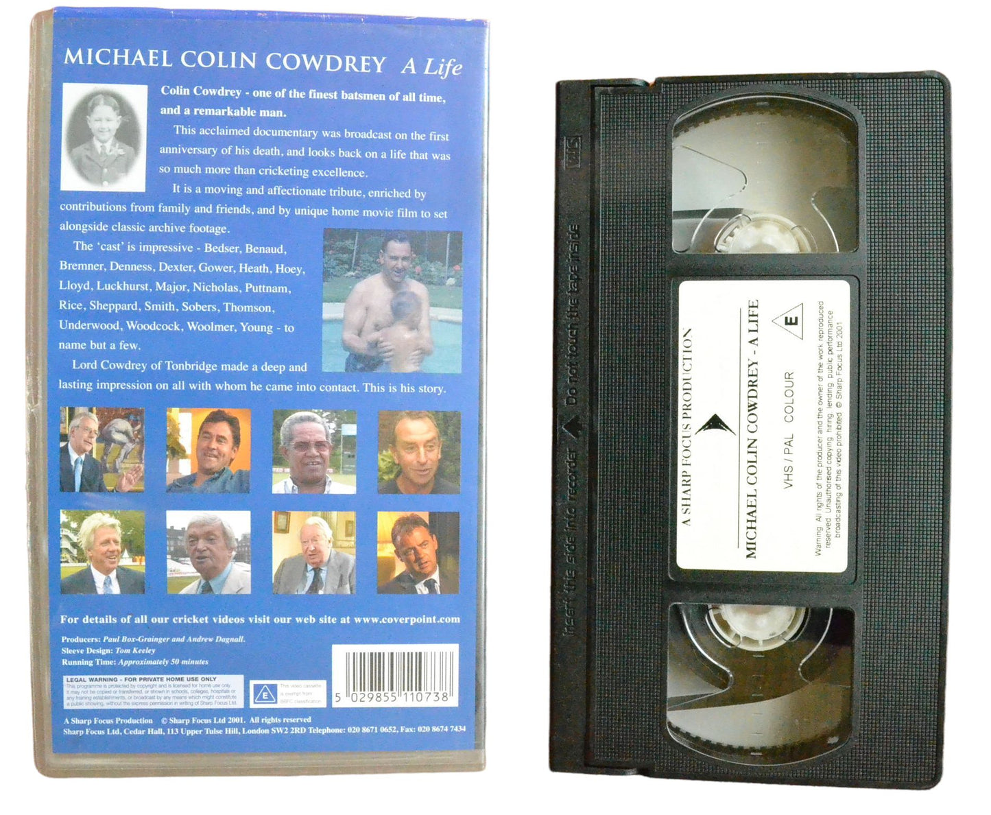 Michael Colin Cowdrey - A Life - Sharp Focus - Pal VHS-