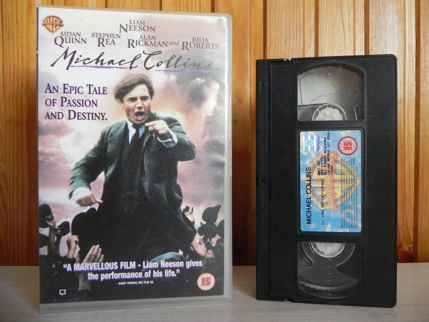 Michael Collins - Warner Home - Drama - Liam Neeson - Alan Rickman - Pal VHS-