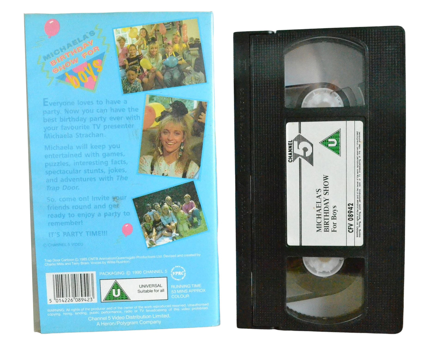 Michaela's Birthday Show For Boys - Channel 5 - Children's - Pal VHS-