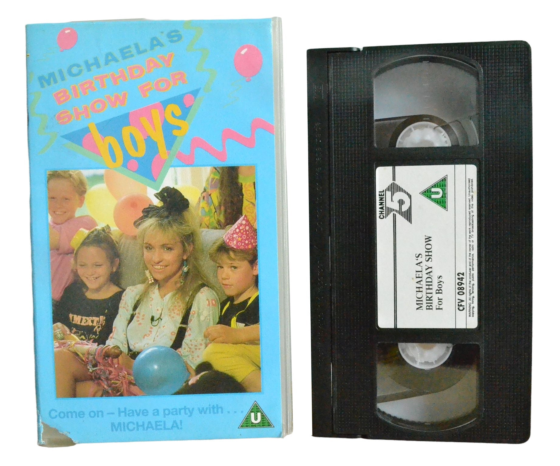 Michaela's Birthday Show For Boys - Channel 5 - Children's - Pal VHS-