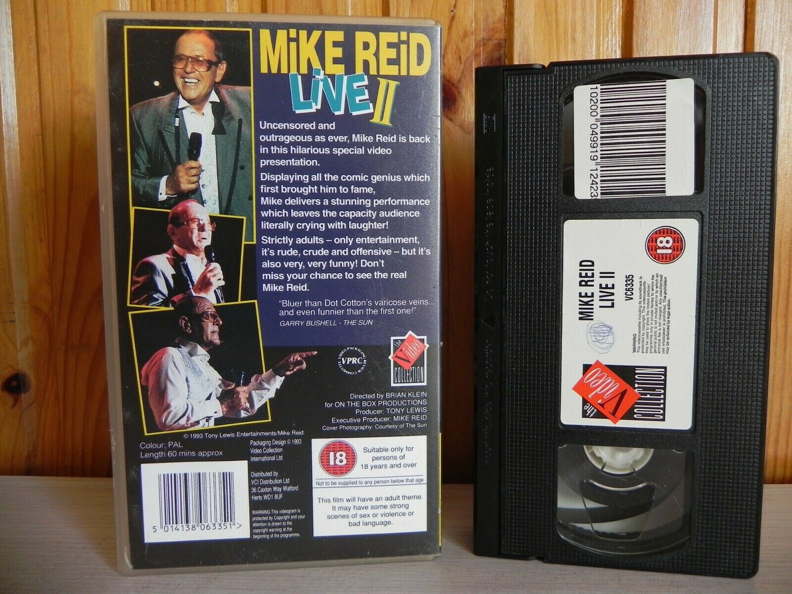 Mike Reid Live 2 - Uncensored - Your Chance To See Real Mike Reid! - Pal VHS-