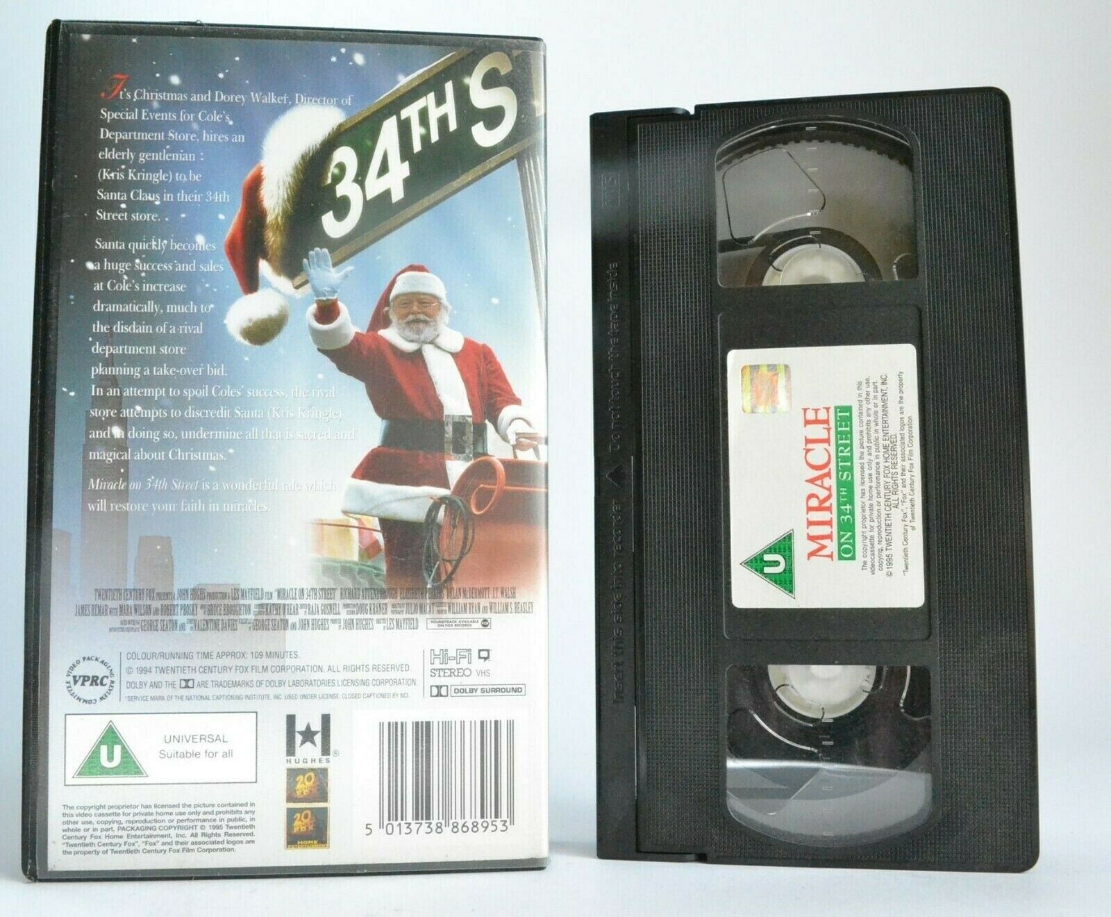 Miracle On 34th Street: Christmas Fantasy Film - Richard Attenborough - Pal VHS-