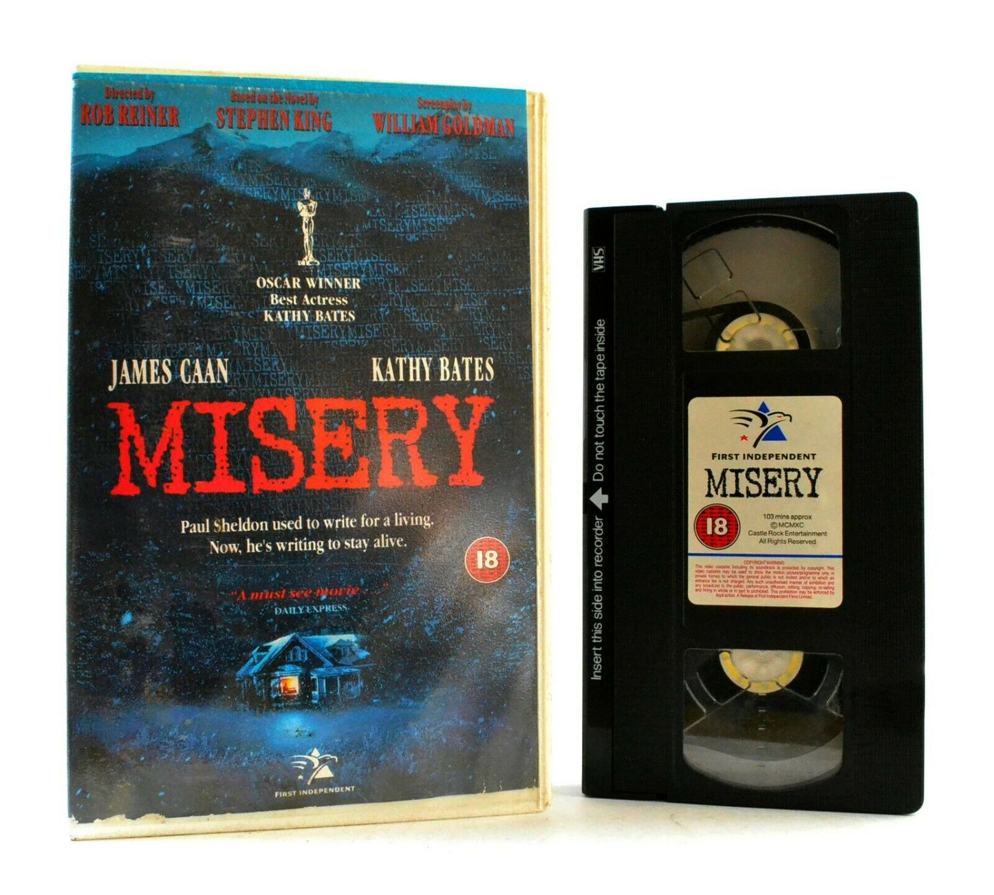 Misery: Film By R.Reiner (1990) - Large Box - Thriller - K.Bates/J.Caan - VHS-