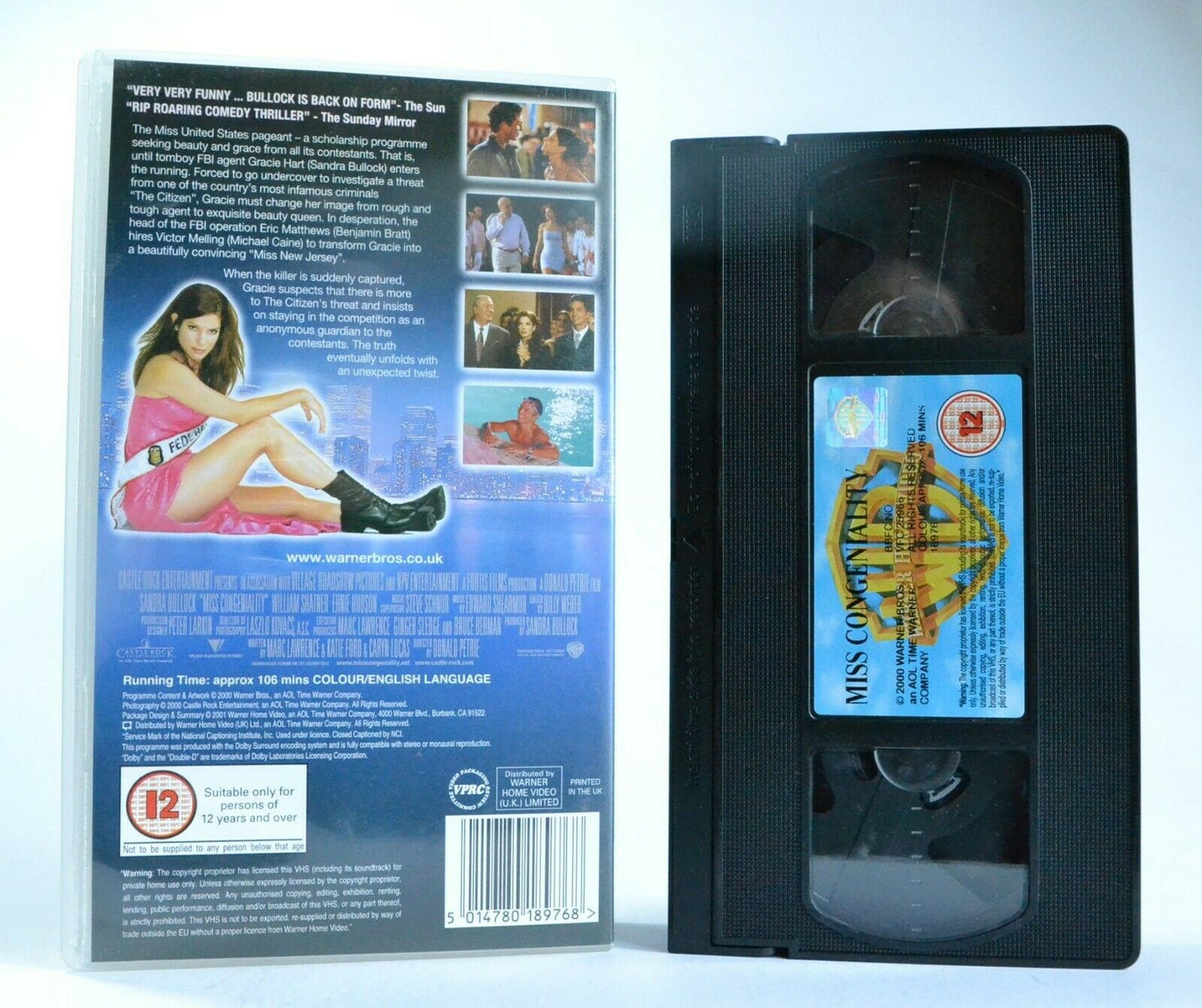 Miss Congeniality (2000) - Action Comedy - Sandra Bullock/Michael Caine - VHS-