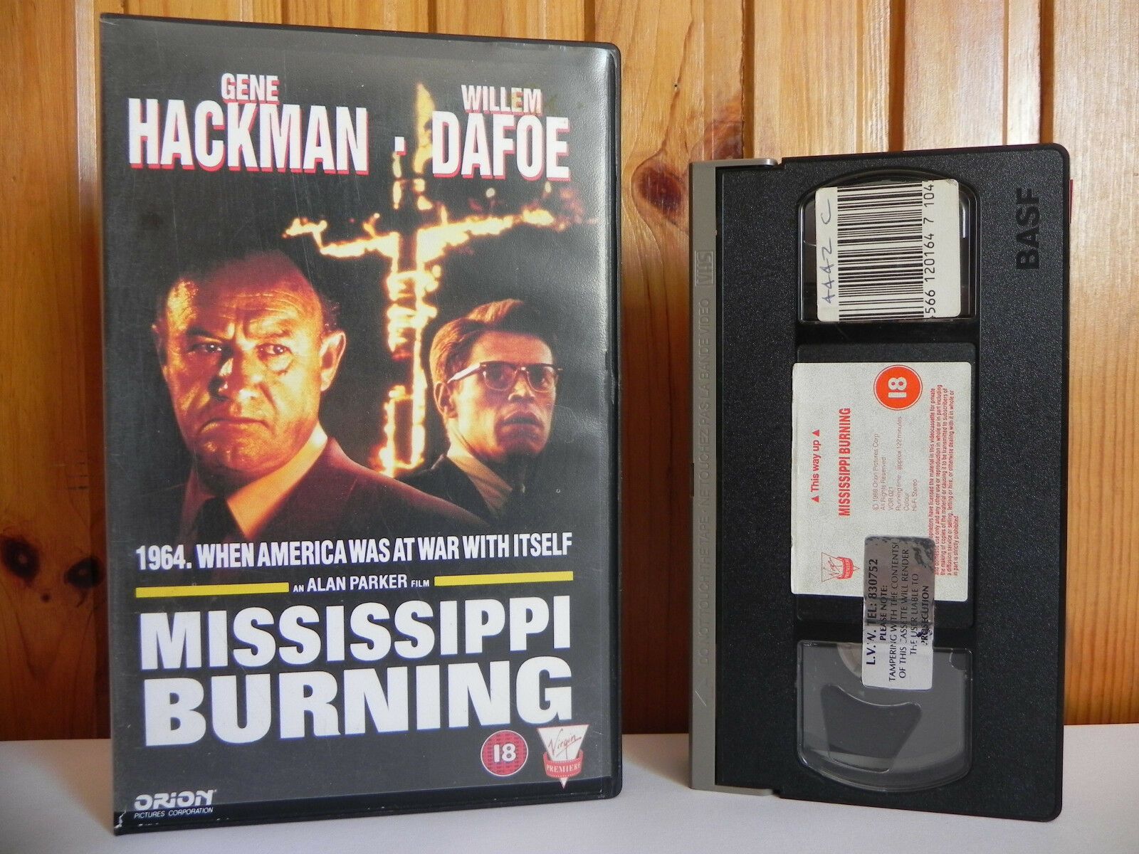 Mississippi Burning - Ex-Rental - Large Box - Orion - Drama - Gene Hackman - VHS-