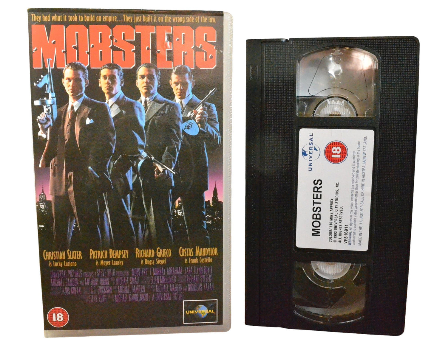 Mobsters - Christian Slater - Universal - Action - Pal - VHS-