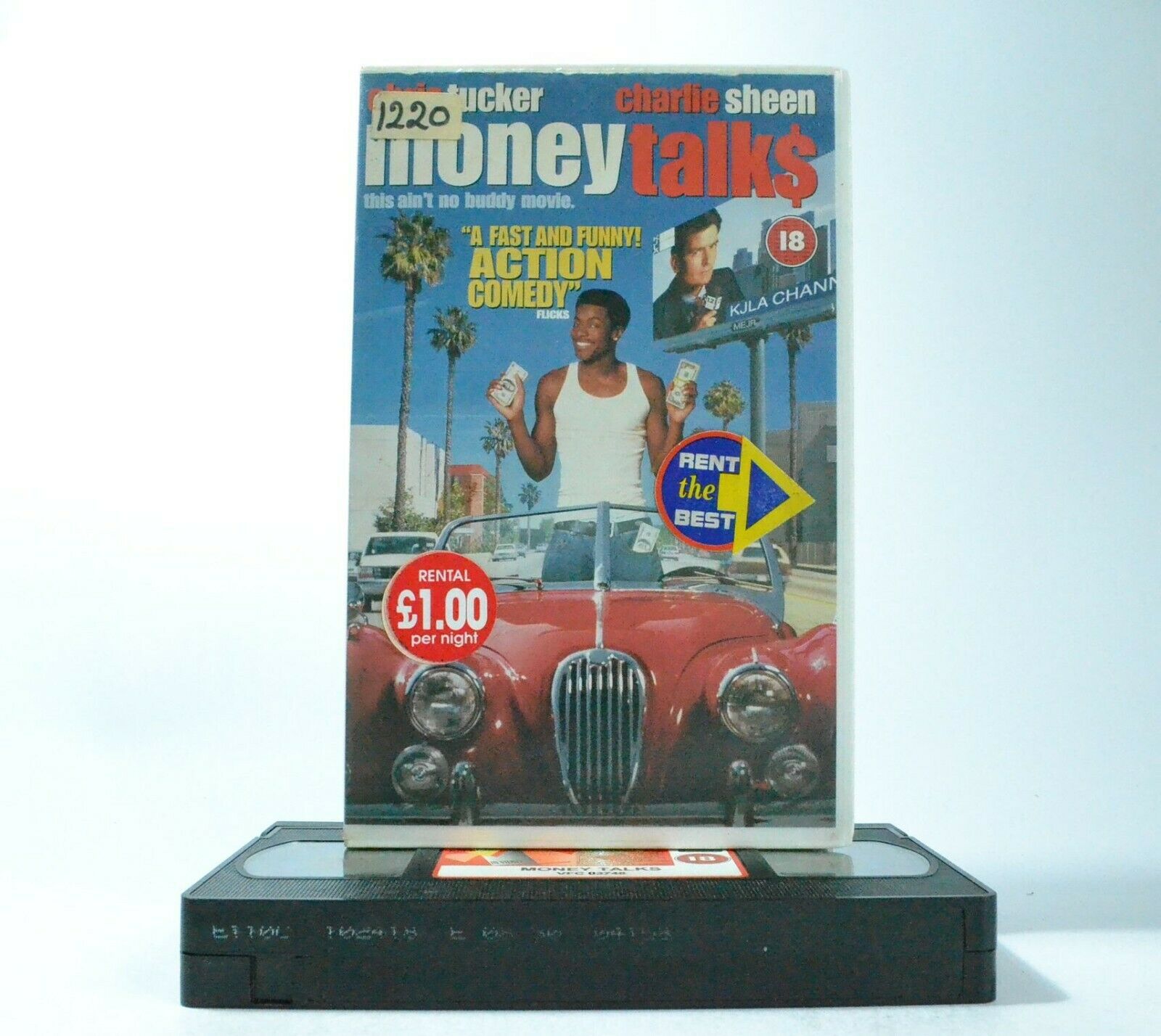 Money Talks: C.Tucker/C.Sheen - Action (1997) - Large Box - Ex-Rental - Pal VHS-