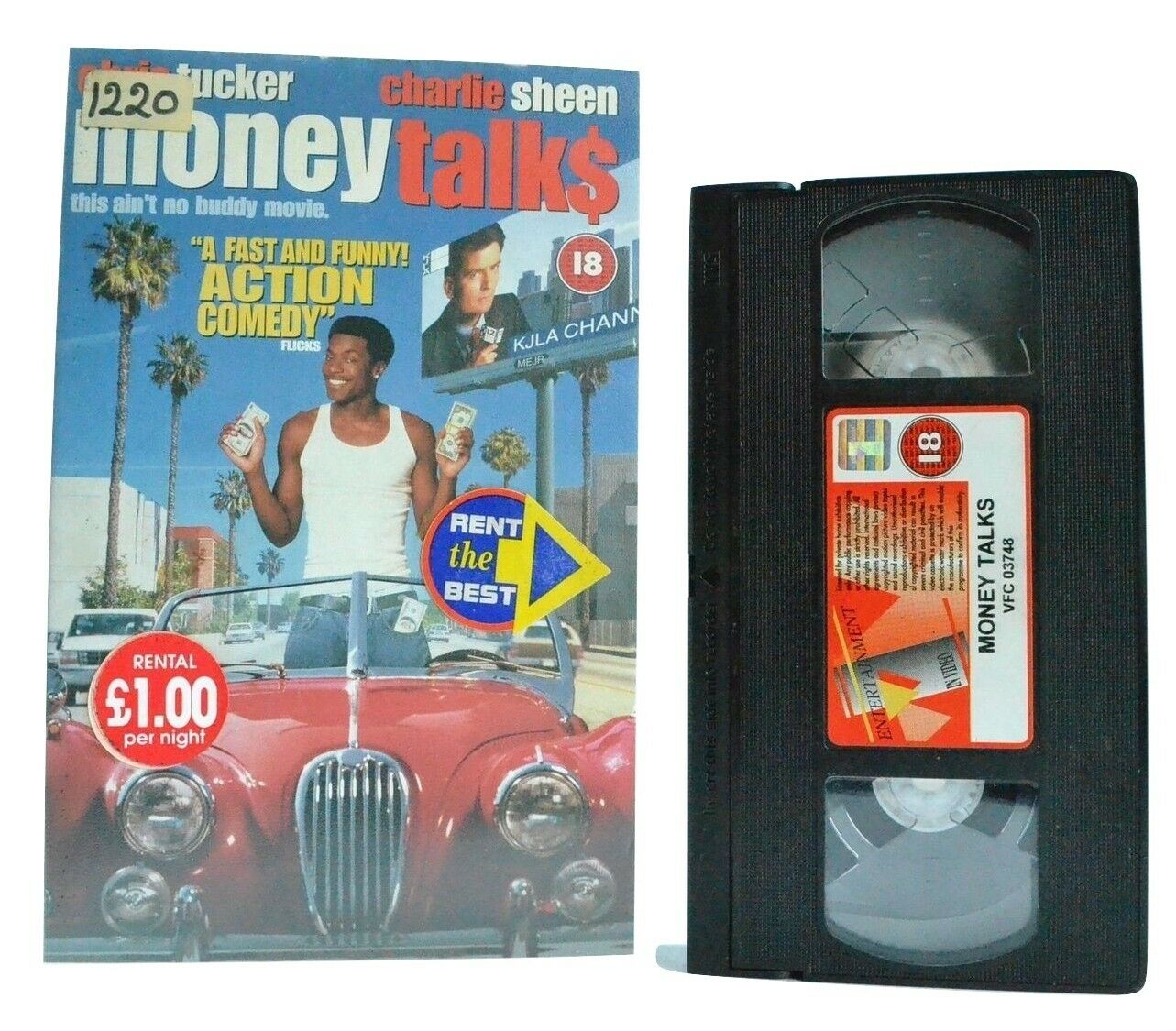 Money Talks: C.Tucker/C.Sheen - Action (1997) - Large Box - Ex-Rental - Pal VHS-