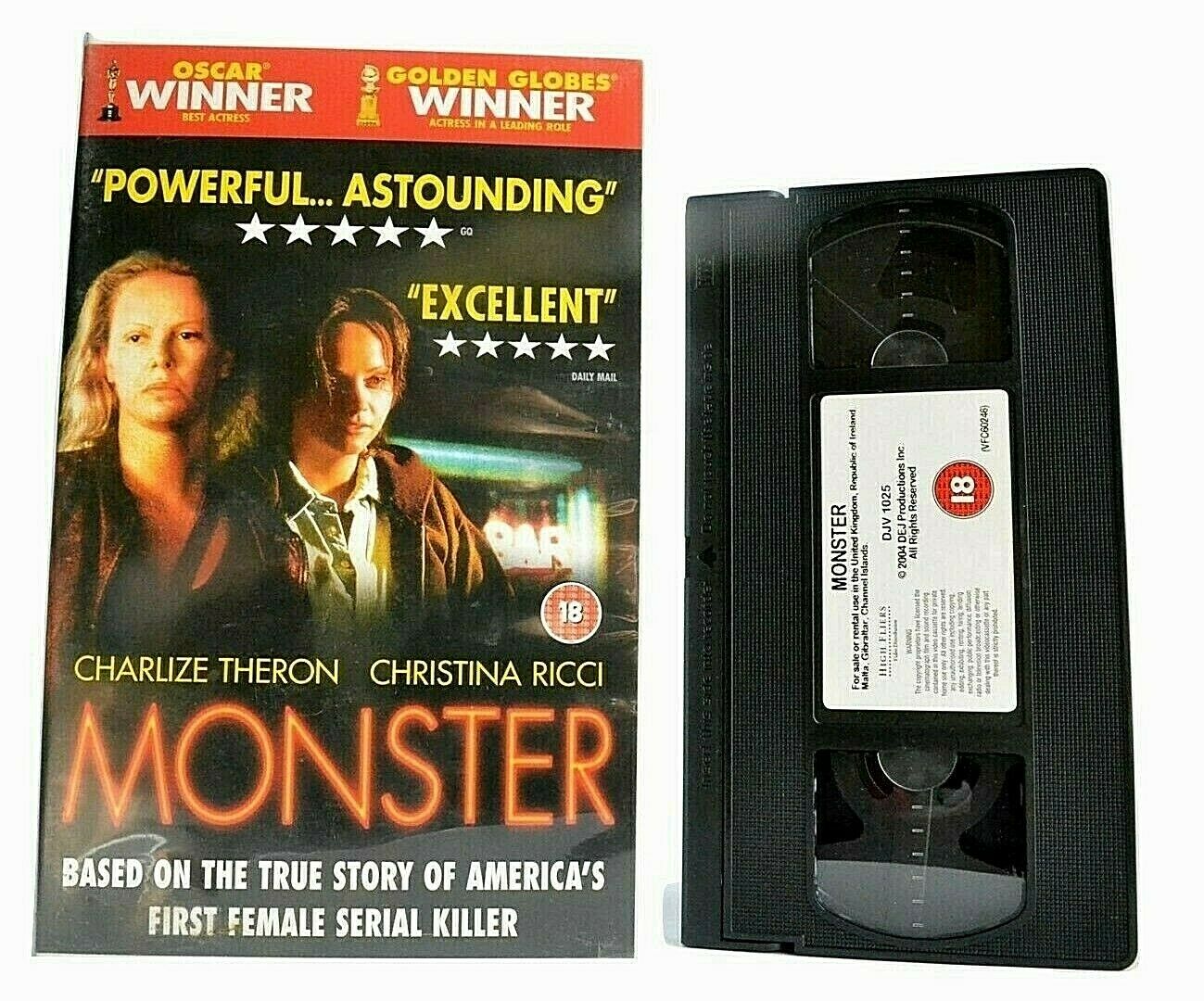 Monster: Biographical Crime Drama -[Aileen Wuornos]- Charlize Theron - Pal VHS-