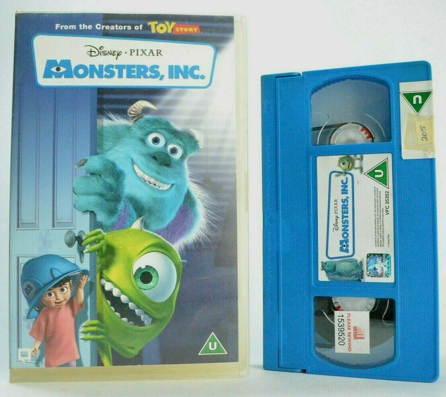 Monsters, INC.: Disney/PIXAR (2001) - Computer Animated - Large Box - Kids - VHS-