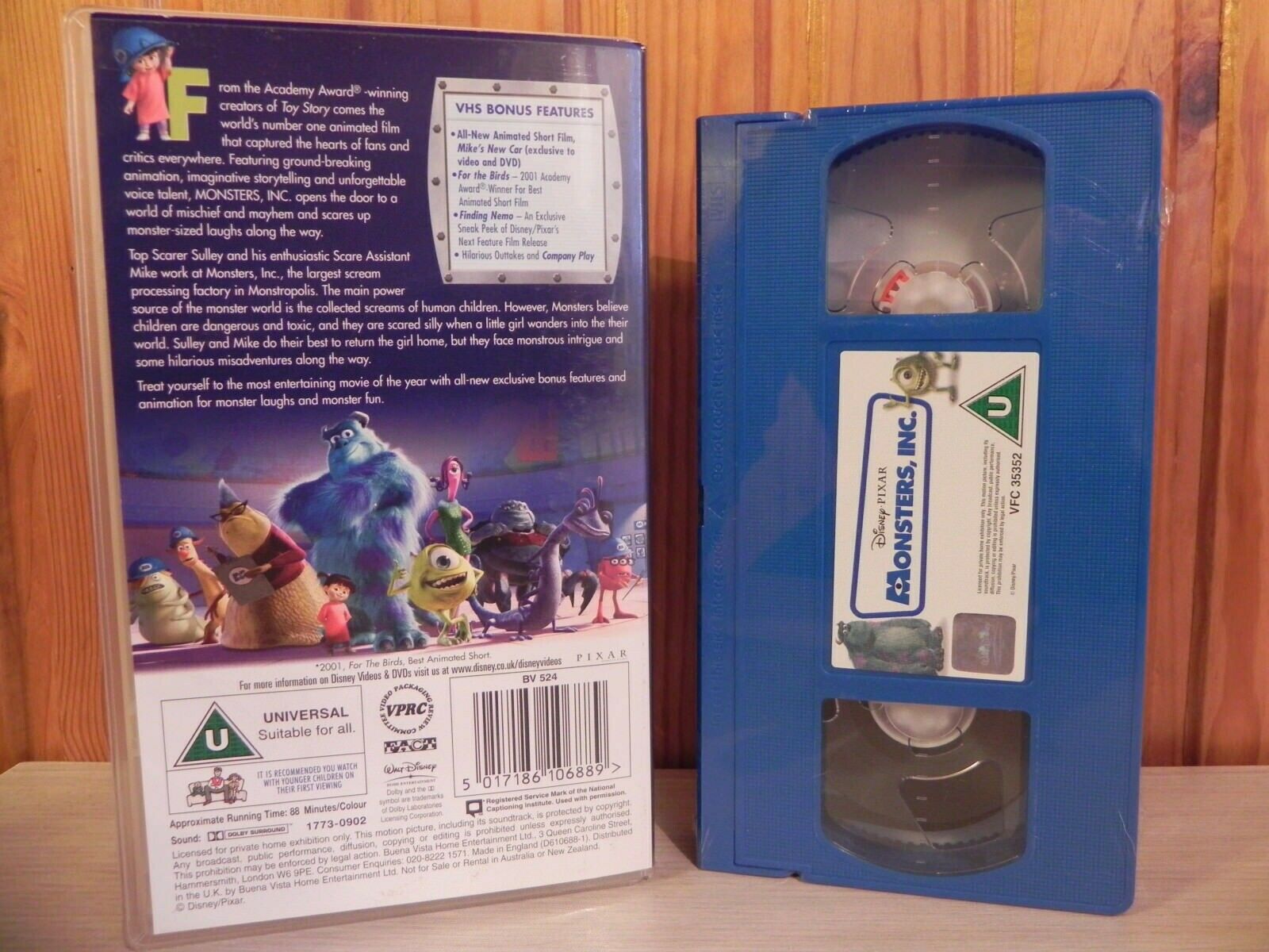 Monsters,Inc. (2001): Brand New Sealed - Disney/Pixar Video - Children's - VHS-