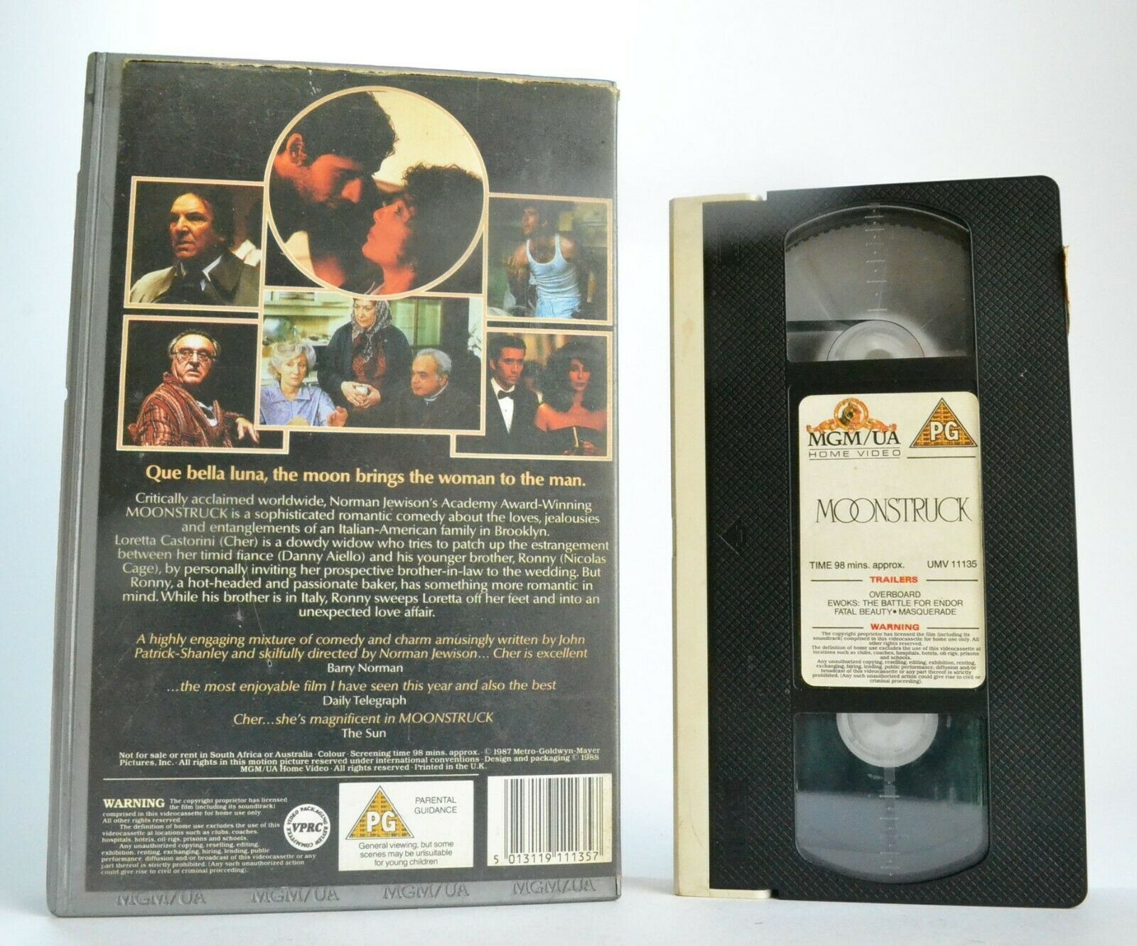 Moonstruck: Romance (1987) New York - MGM Large Box - Nicolas Cage & Cher - VHS-