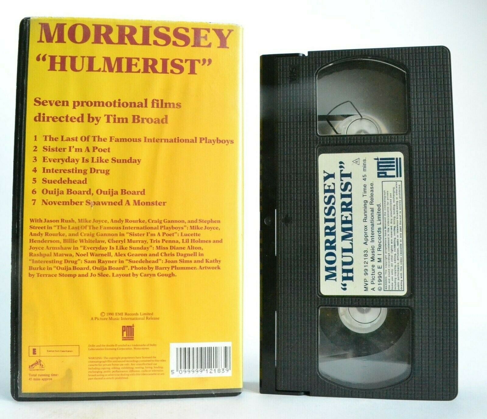 Morrissey: Hulmerist (1990) - Music Videos - British Indie - The Smiths - VHS-