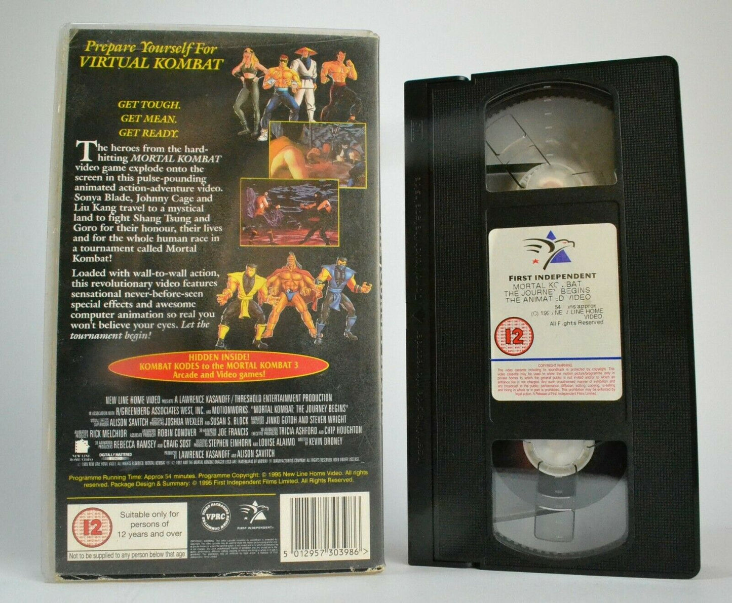 Mortal Kombat [Animated Video]: The Journey Begins - Liu Kang/Johnny Cage - VHS-