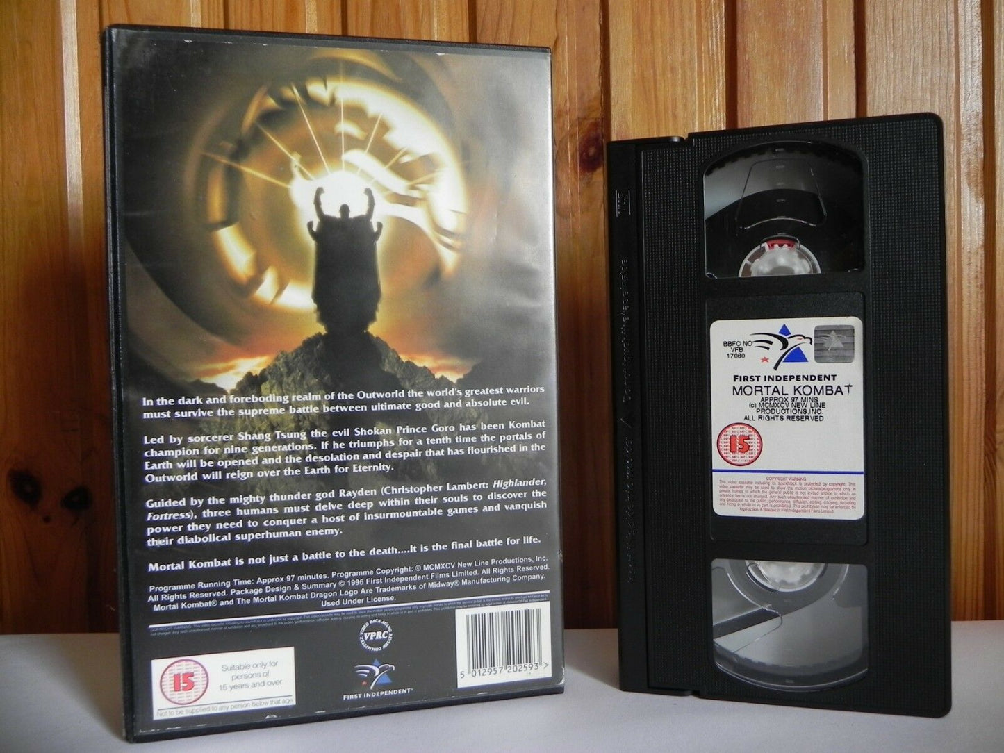 Mortal Kombat: VHS Format Film - Large Box - 1992 Midway Coin-op - Beat-em-up-