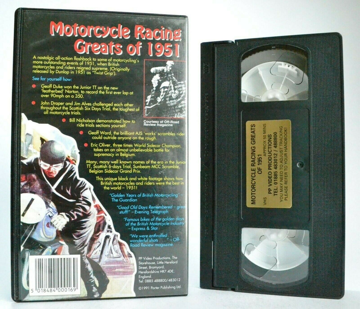 Motorcycle Racing Greats Of 1951 - By Murray Walker - British Motorcycling - VHS-