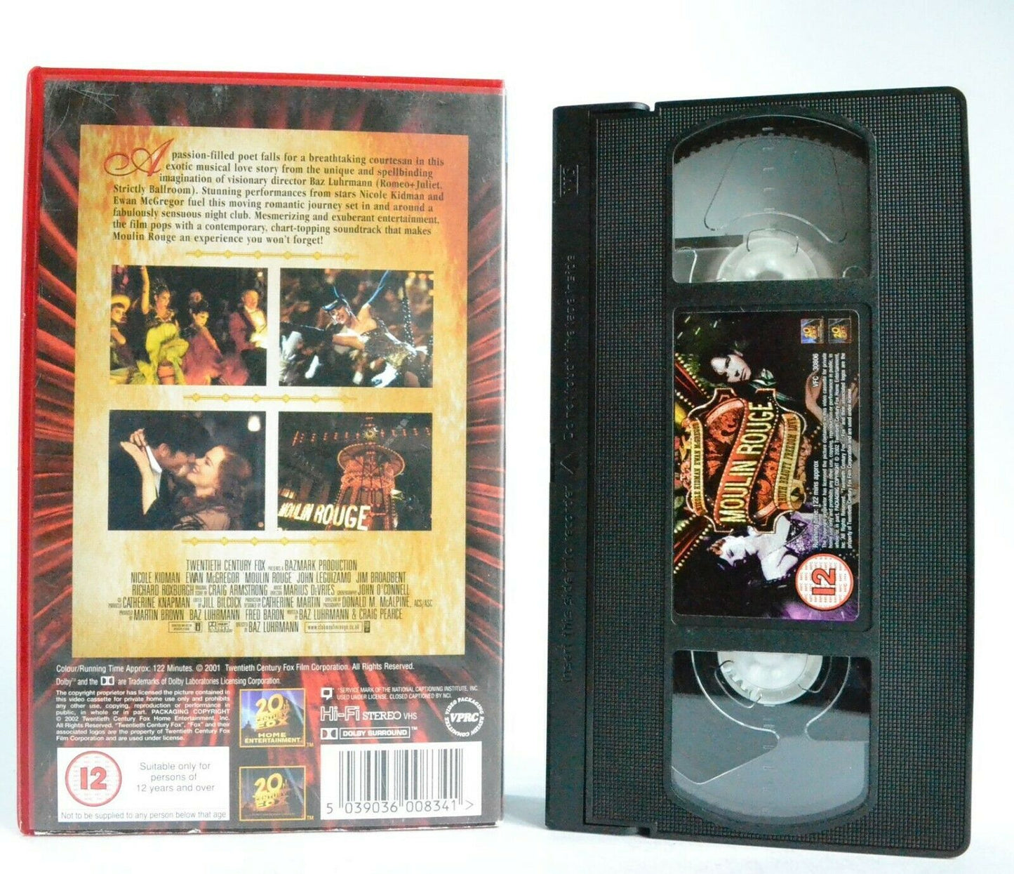 Moulin Rouge: 20th Century Fox (2001) - Jukebox Musical - Nicole Kidman - VHS-