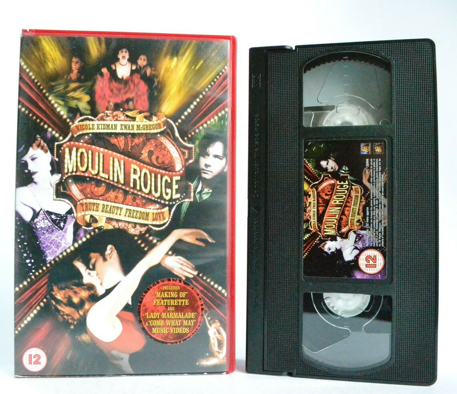 Moulin Rouge: 20th Century Fox (2001) - Jukebox Musical - Nicole Kidman - VHS-