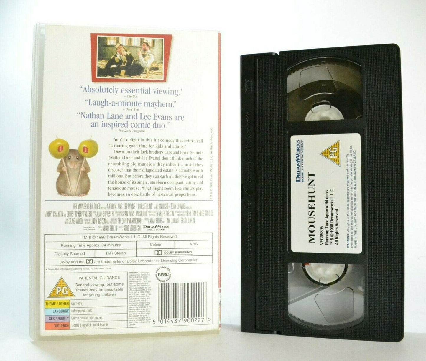 Mouse Hunt: Slapstick Comedy (1997) - Family Film - Nathan Lane - Kids - Pal VHS-