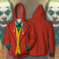 Movie Joker - Joaquin Phoenix - Arthur Fleck Replica Costume - Sweatshirt Hoodie Jacket Coat - Super Hero Party-