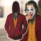 Movie Joker - Joaquin Phoenix - Arthur Fleck Replica Costume - Sweatshirt Hoodie Jacket Coat - Super Hero Party-