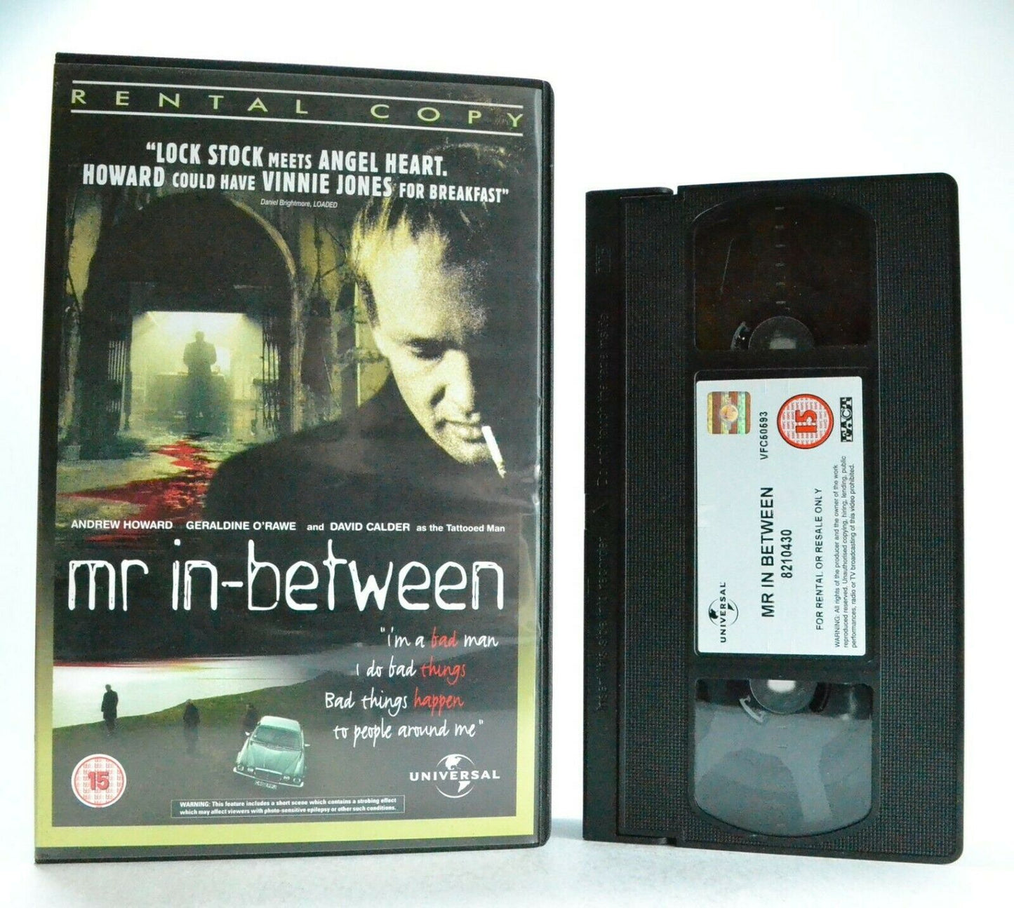 Mr In-Between: Based On N.Cross Novel - Crime Drama - Large Box - A.Howard - VHS-