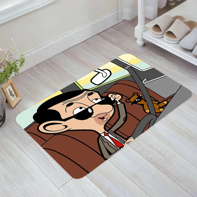 Mr. Bean Cartoon - Floor Mat - Kitchen Balcony Bathroom - Non-Slip Party Accessories-LL-764-120x160cm-