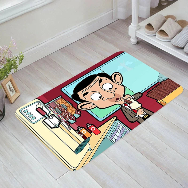 Mr. Bean Cartoon - Floor Mat - Kitchen Balcony Bathroom - Non-Slip Party Accessories-LL-758-60x180cm-