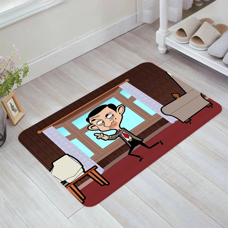 Mr. Bean Cartoon - Floor Mat - Kitchen Balcony Bathroom - Non-Slip Party Accessories-LL-757-40x60cm-