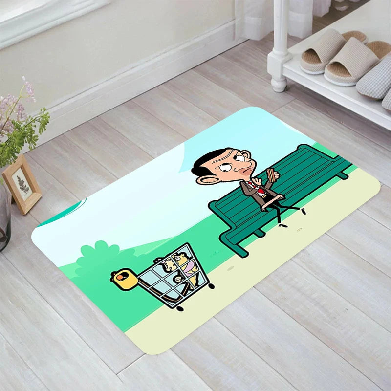 Mr. Bean Cartoon - Floor Mat - Kitchen Balcony Bathroom - Non-Slip Party Accessories-LL-763-40x120cm-