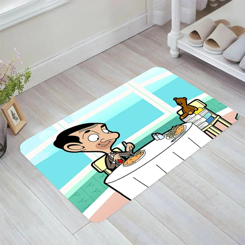 Mr. Bean Cartoon - Floor Mat - Kitchen Balcony Bathroom - Non-Slip Party Accessories-LL-766-60x180cm-