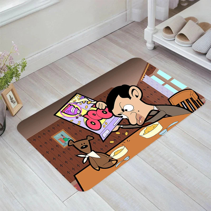 Mr. Bean Cartoon - Floor Mat - Kitchen Balcony Bathroom - Non-Slip Party Accessories-LL-760-50x80cm-