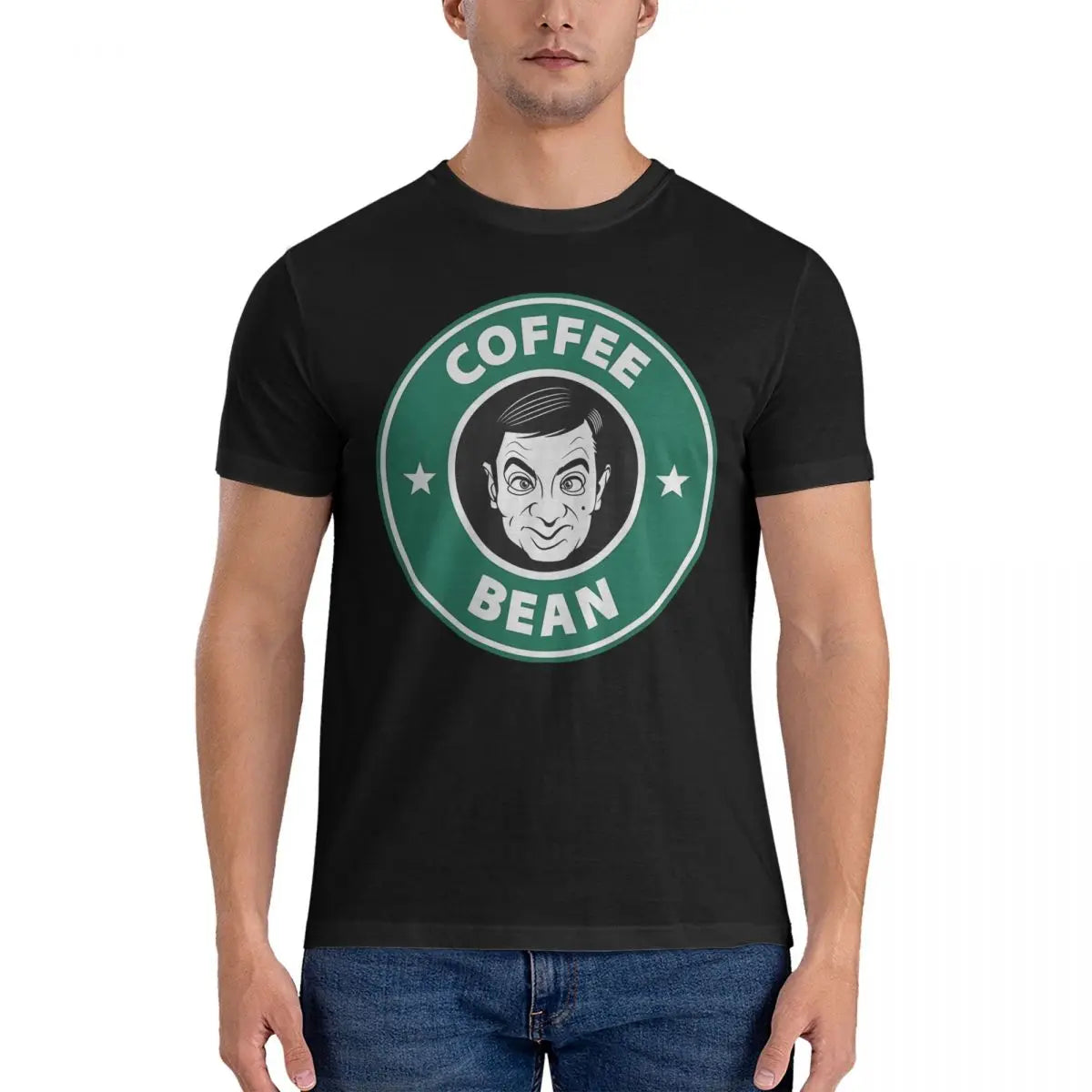 Mr. Bean Coffee T-Shirt - Men’s Hipster Cotton Tee - Casual Party or Daily Wear-black-5XL-