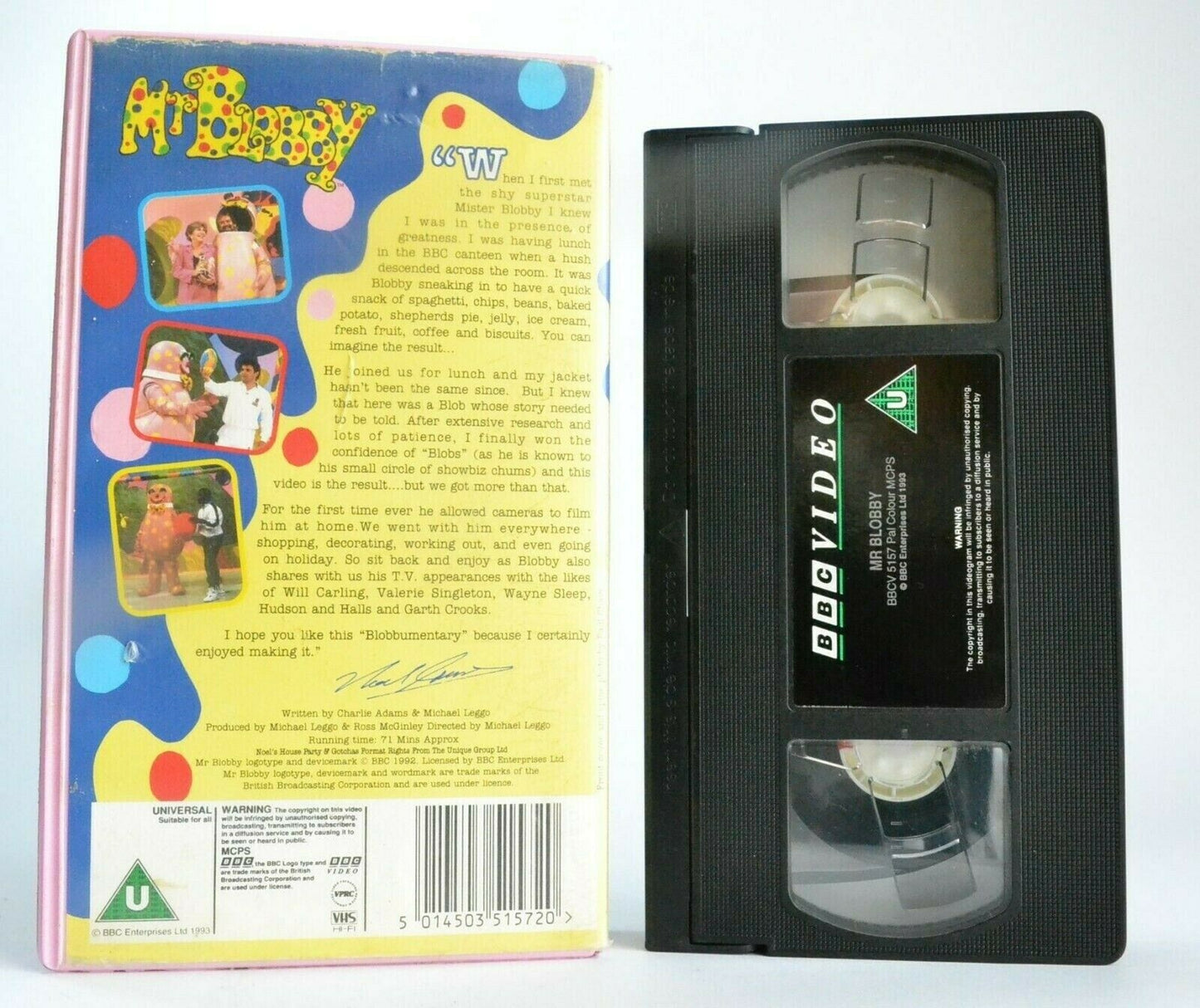 Mr.Blobby: (1992) Blobbumentary - Educational - BBC Children's Series - Pal VHS-