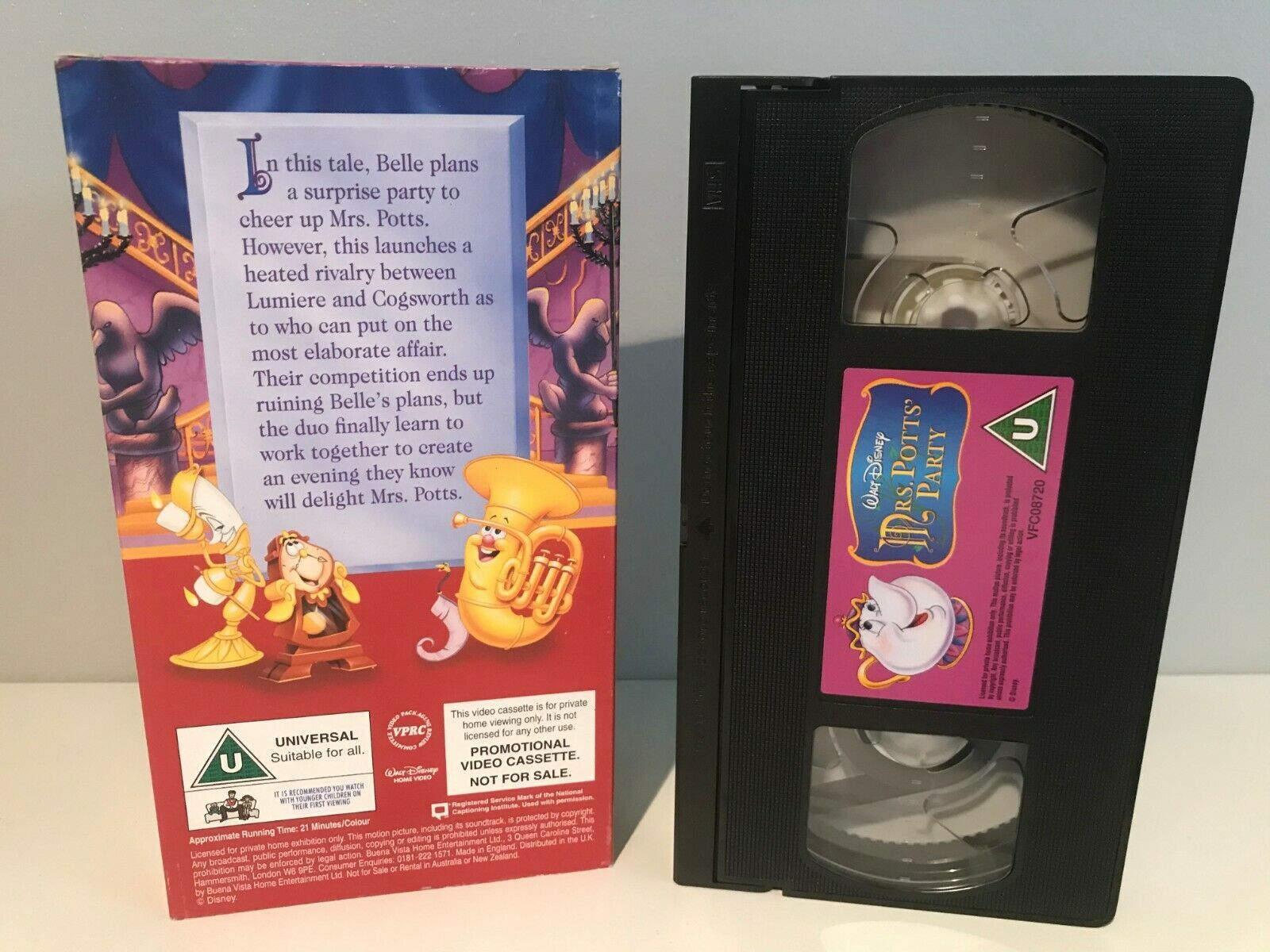 Mrs. Potts' Party [Walt Disney] Carton Box - Animated Adventures - Kids - VHS-