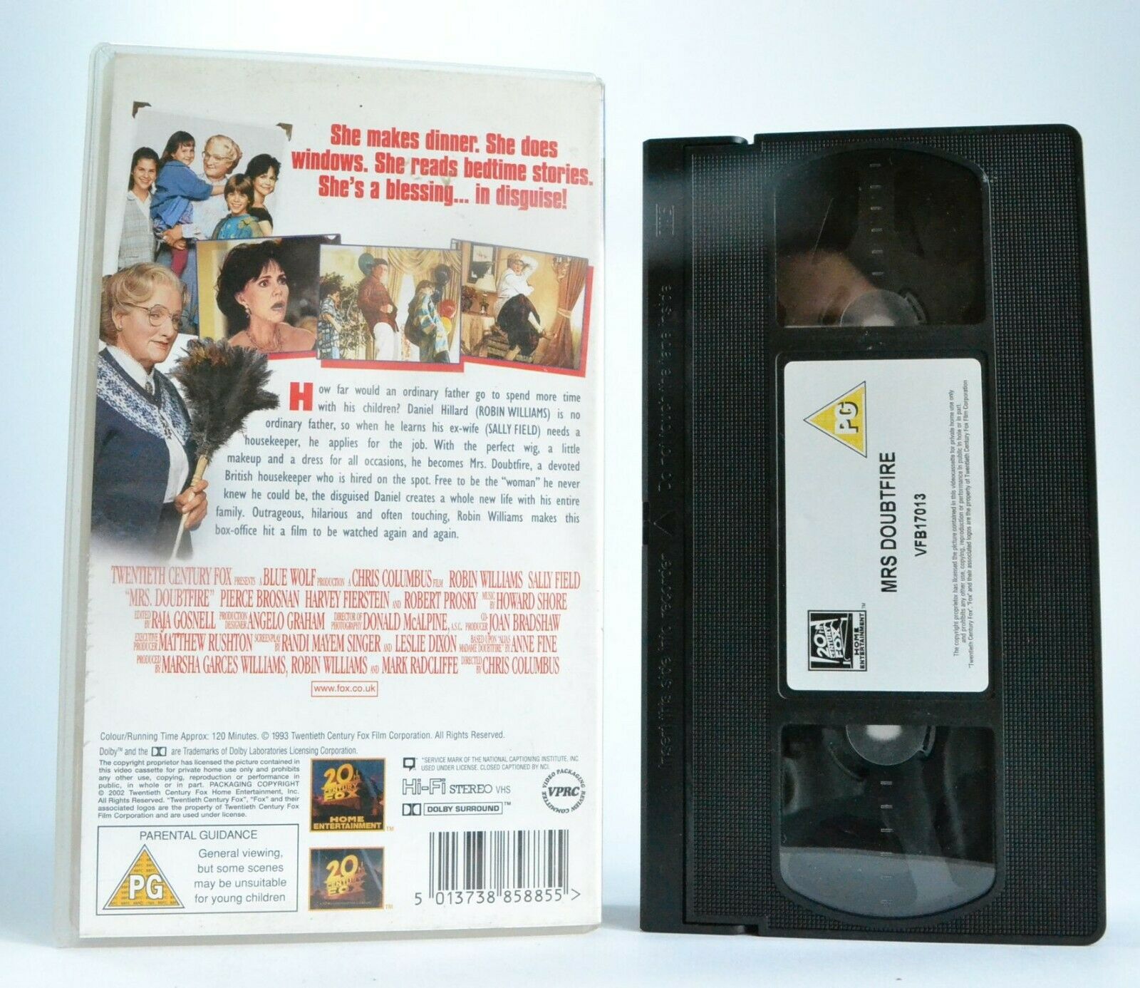 Mrs.Doubtfire (1993): A Chris Columbus Film - Comedy - Robin Williams - Pal VHS-