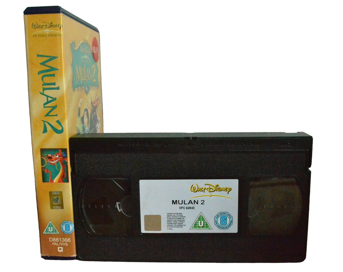 Mulan 2 - Waly Disney Home Video - D8813566 - Children - Pal - VHS-