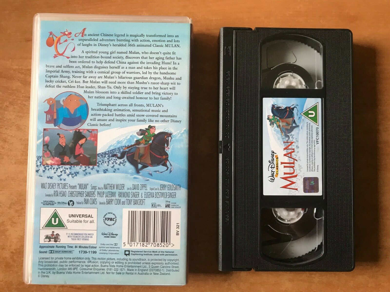 Mulan [Girls Favourite] 36th Disney Classic - Animated Adventures - Kids - VHS-