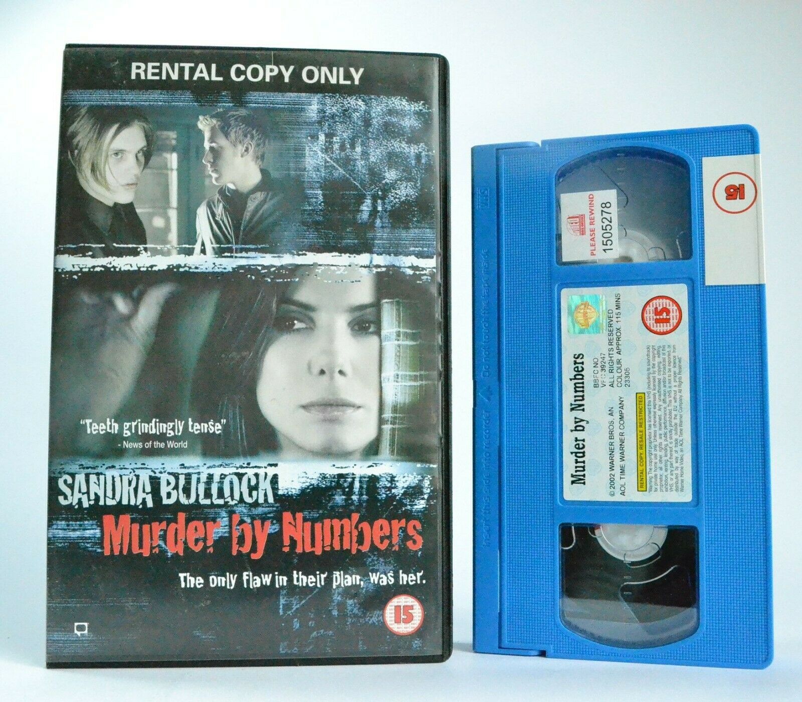 Murder By Numbers: Psychological Thriller (2002) - Large Box - S.Bullock - VHS-