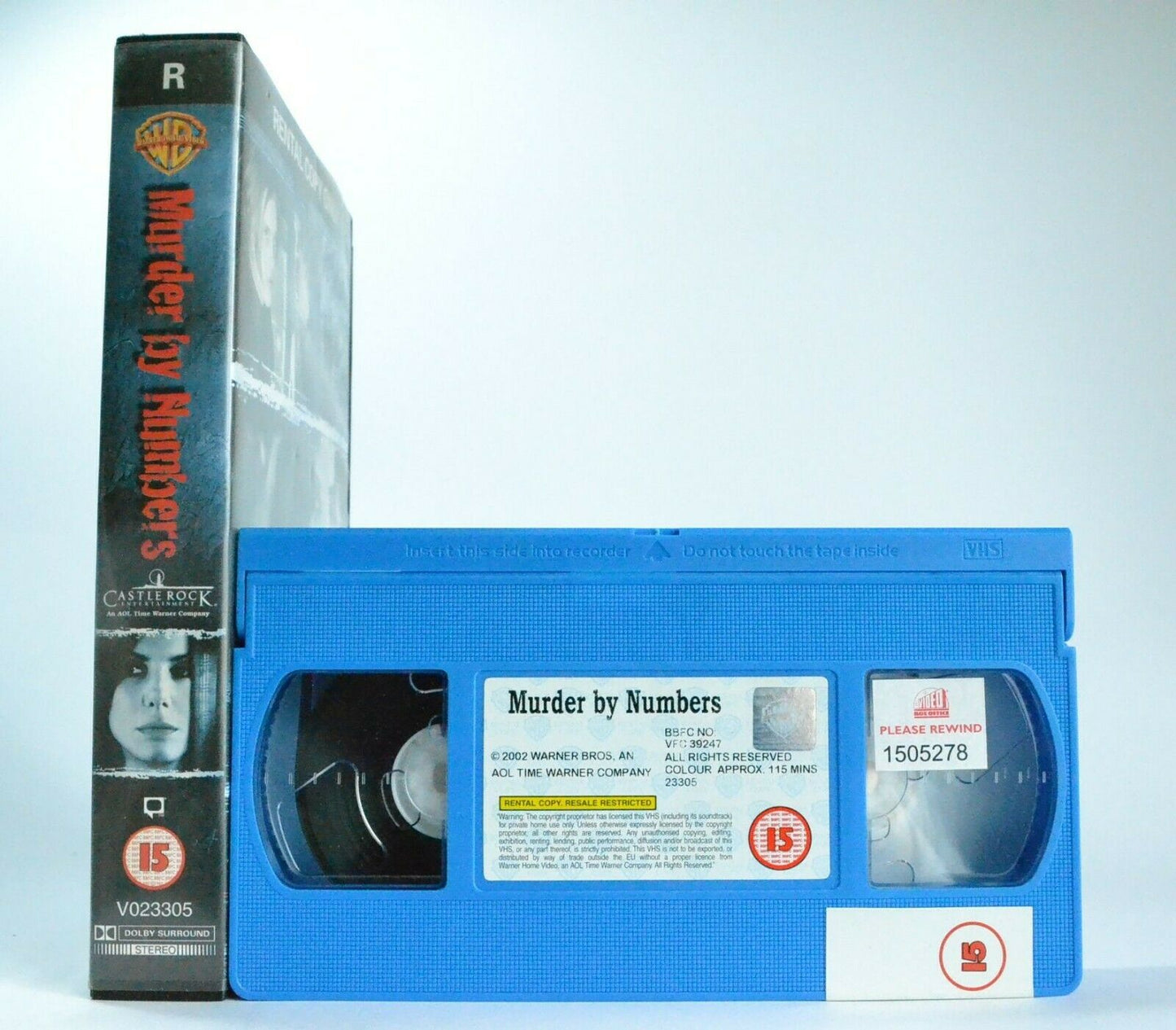 Murder By Numbers: Psychological Thriller (2002) - Large Box - S.Bullock - VHS-