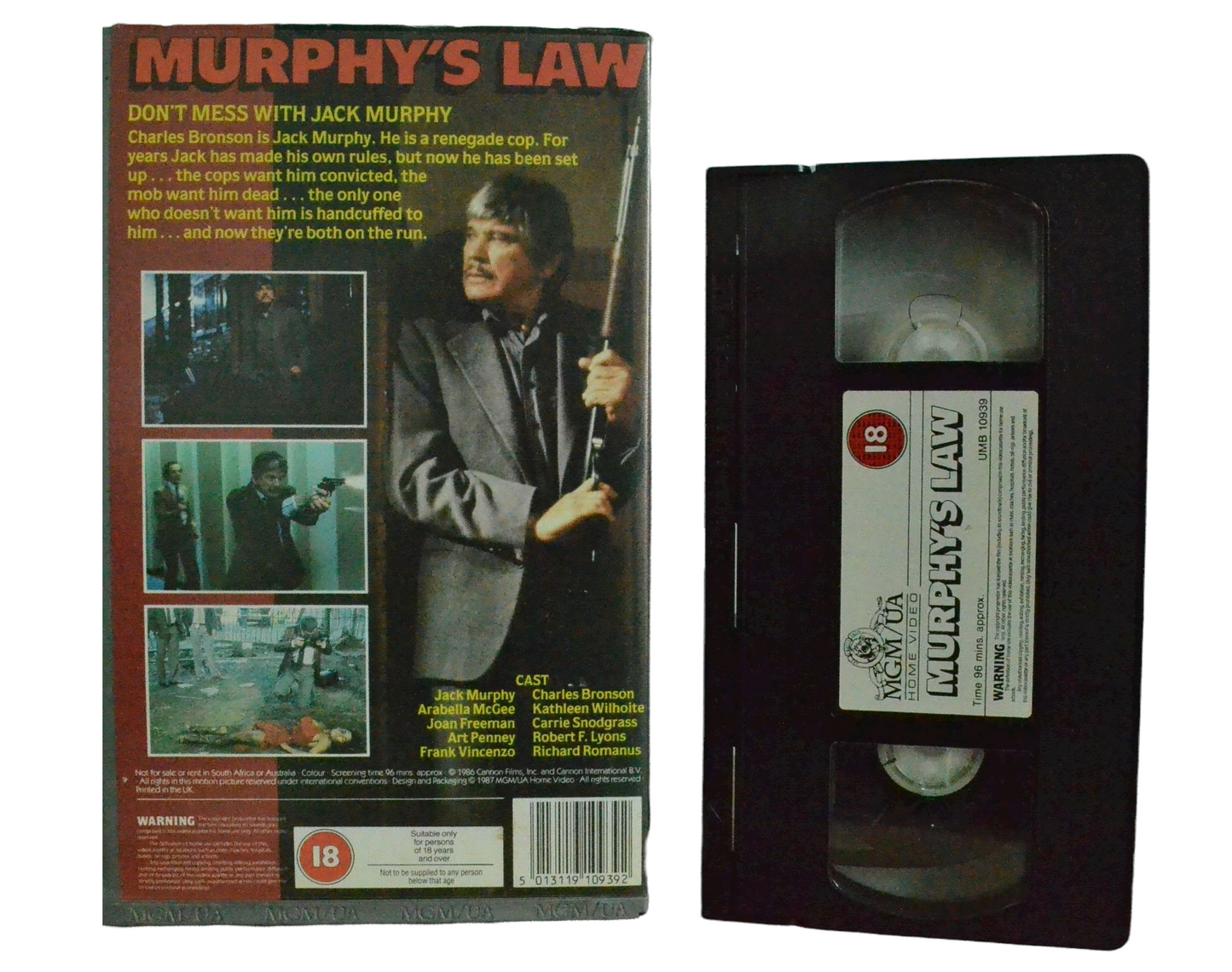 Murphy's Law - Jack Murphy - MGM/UA Home - Vintage - Pal VHS-