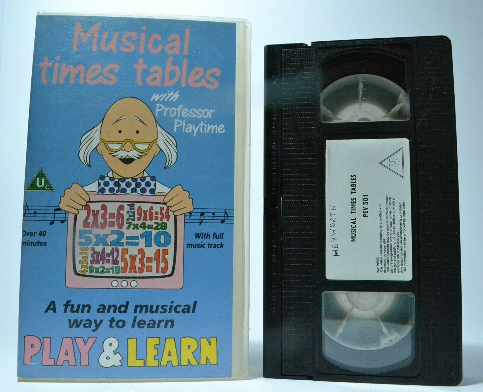 Musical Times Tables [Proffesor Playtime] Educational - Animted - Kids - Pal VHS-