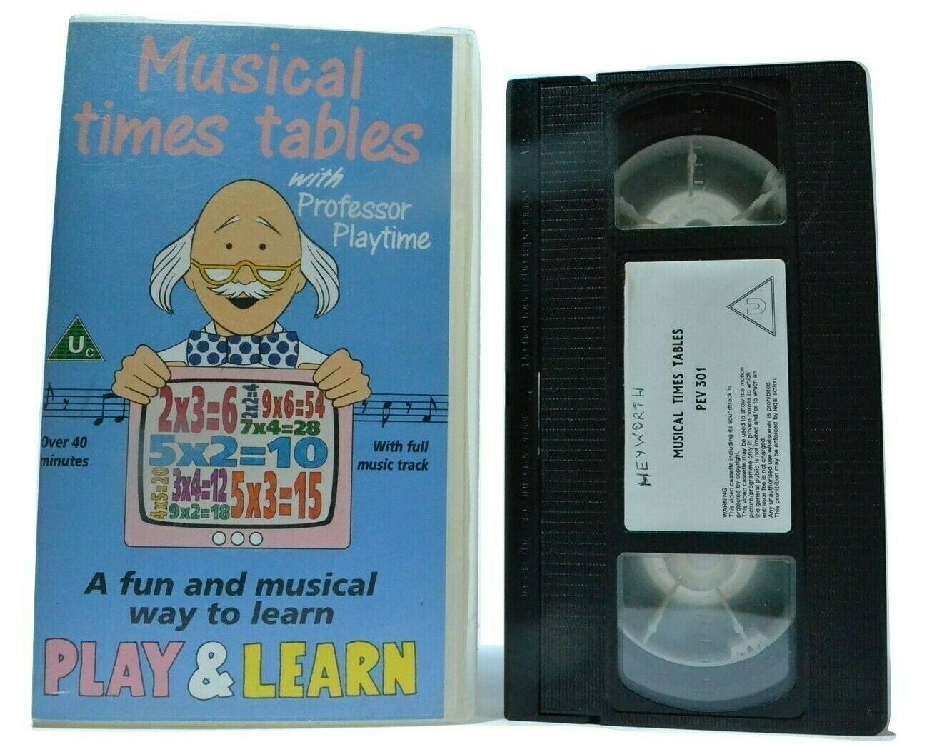 Musical Times Tables [Proffesor Playtime] Educational - Animted - Kids - Pal VHS-